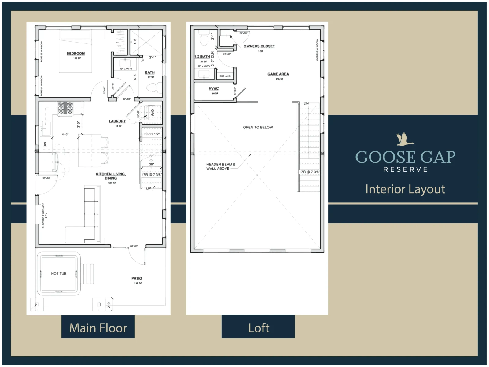 Goose Gap interior floorplan