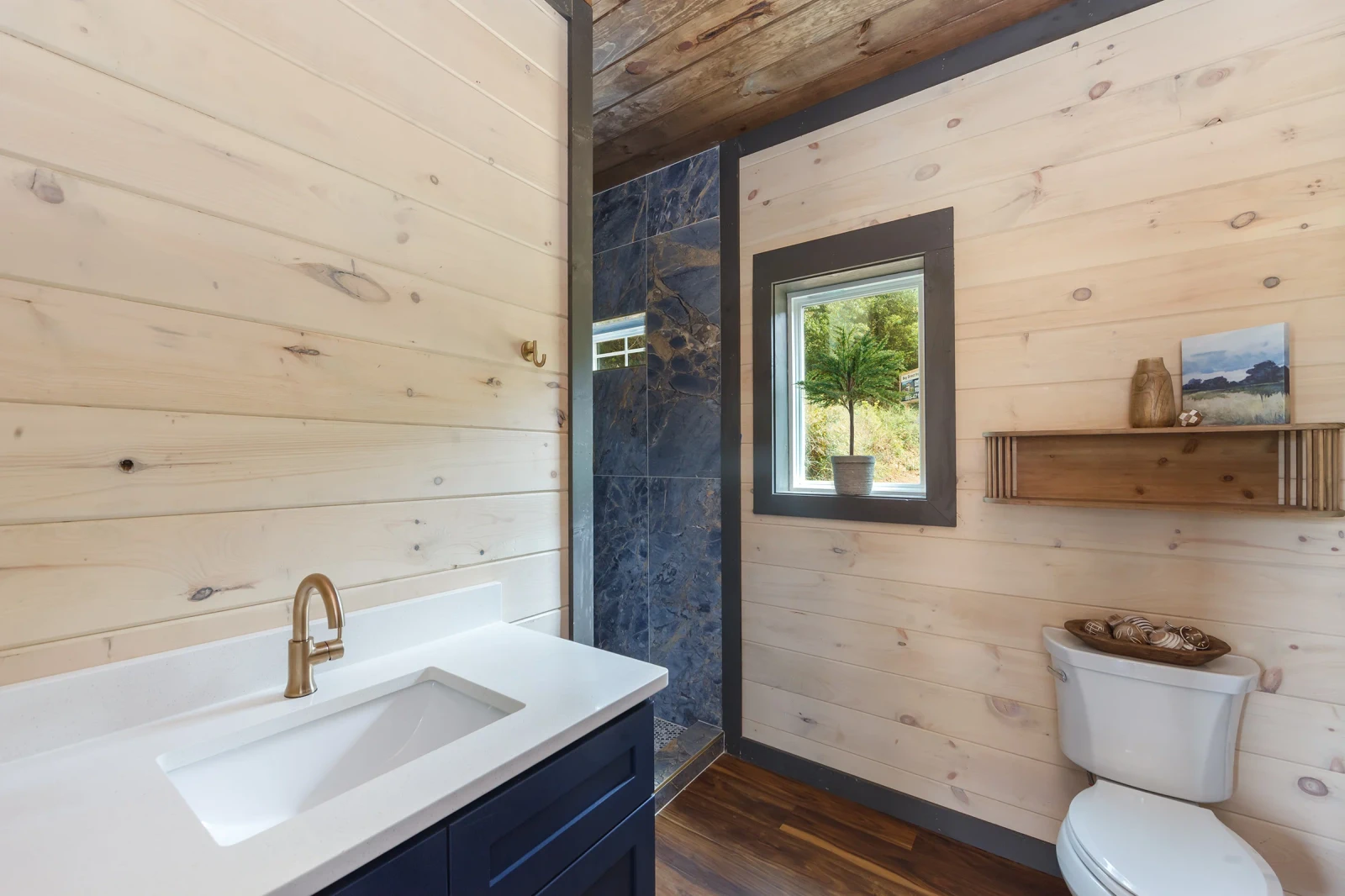 bathroom inside Smoky Mountain cabin