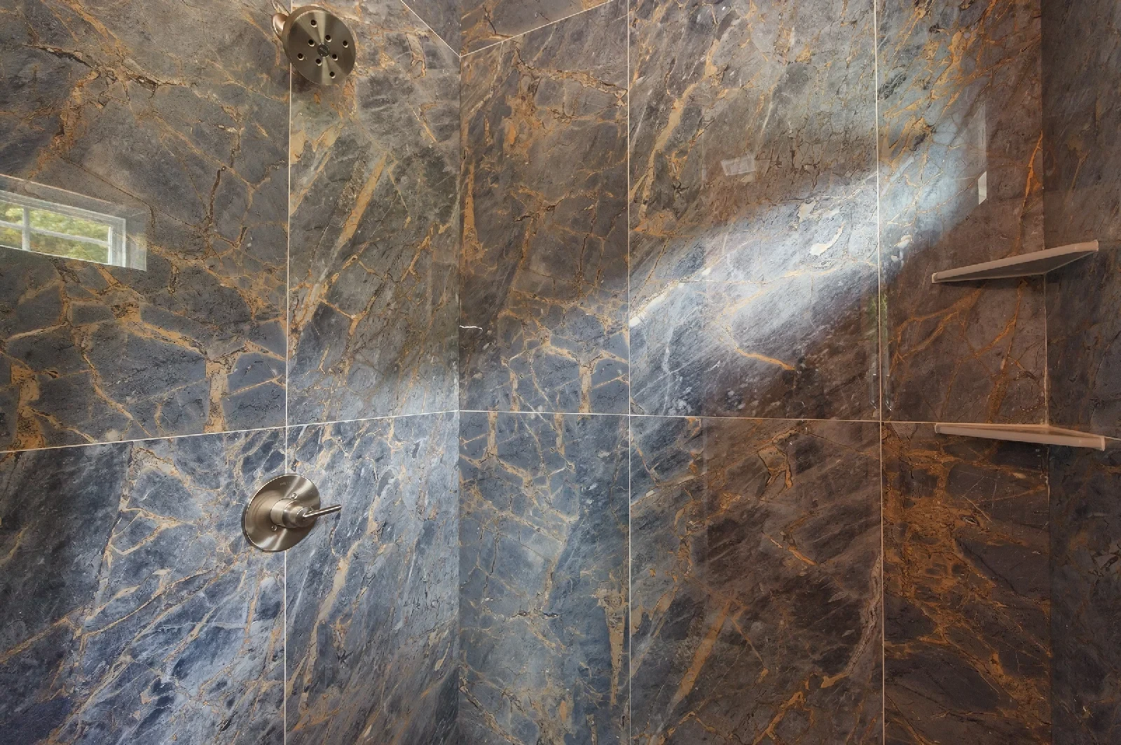 shower inside Goose Gap cabin